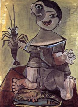 Pablo Picasso : young boy with a crayfish